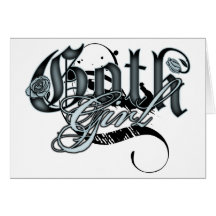 Goth Girl Cards