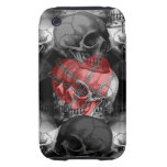goth skulls valentine tough iPhone 3 cover