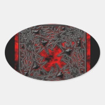 Goth Square: Green Cloud Sticker