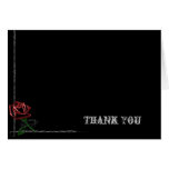 Gothic Barbed Wire and Rose Elegant Thank You card