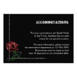 Gothic Barbed Wire and Rose Wedding Accomodations Custom Invitations
