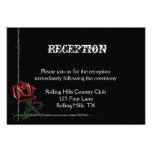 Gothic Barbed Wire and Rose Wedding Reception Announcement
