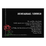Gothic Barbed Wire Rose Wedding Rehearsal Dinner Personalized Invites