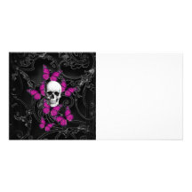 Gothic baroque skull photo cards