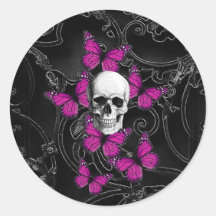 Gothic baroque skull stickers