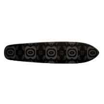 Gothic Black and Grey Floral Pattern. Skateboard Decks