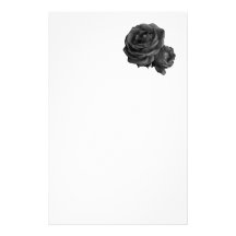 Gothic Black Roses Stationery Design