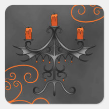 Gothic candelabra Halloween Stickers