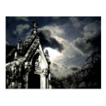 Gothic cemetery crypt beautiful scene postcard