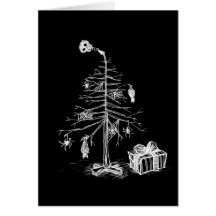 Gothic Christmas Tree Card