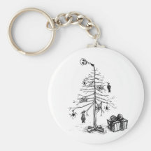 Gothic Christmas Tree Key Chain