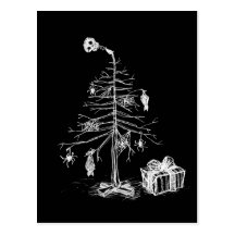 Gothic Christmas Tree Post Card