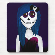 Gothic Day Of The Dead Girl Mousepad