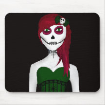 Gothic Day Of The Dead Girl Mousepad