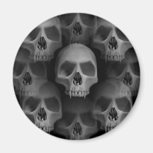 Gothic evil vampire fanged skulls Halloween horror Magnets