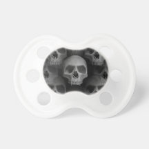 Gothic fanged skull for baby baby pacifier
