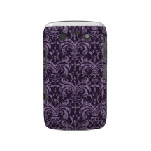 Gothic Grunge Damask Purple Grey Elegant Pattern Blackberry Bold Cover