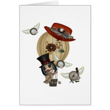 gothic laveau hot air balloon steampunk art cards