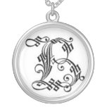 Gothic Letter B Necklace