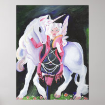 Gothic-Lolita Faerie and Unicorn Print