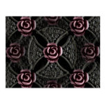 Gothic mediaeval rose cross post cards