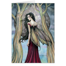 Gothic Night Fairy Card, Notecard