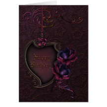 Gothic Rose Birthday Cards