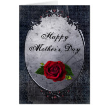 Gothic Rose & Cobwebs Mother's Day Card