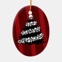 Gothic Skull Garland Tree Ornaments