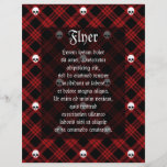 Gothic Skull Tartan Plaid Flyer Design