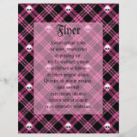 Gothic Skull Tartan Plaid Full Color Flyer
