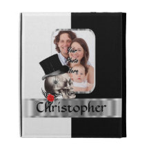 Gothic skull tattoo iPad cases
