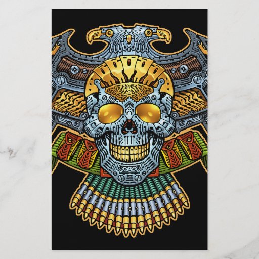 Gothic Skull with Guns and Bullets by Al Rio Personalized Flyer