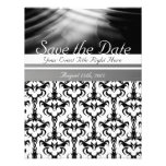 Gothic Style Damask Pattern Save the Date Custom Invite