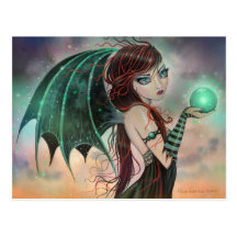 Gothic Vampire Fairy Fantasy Art Postcard