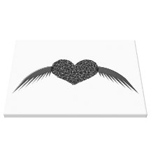 Gothic Winged Love Heart Canvas Print