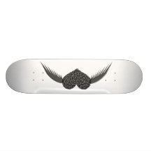 Gothic Winged Love Heart Skateboard