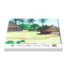 GothicChicz Puerto Rico Wrapped Canvas Stretched Canvas Print