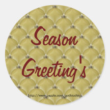 GothicChicz  Season Greeting's Round Sticker