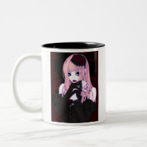 gothique lolita rose tasses à café