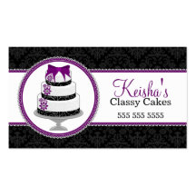 Gourmet Cake Bakery Business Cards