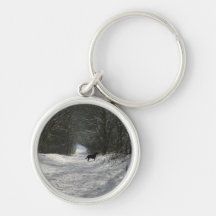 Grace in snow keychain