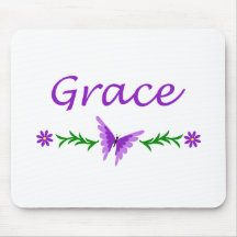 Grace (Purple Butterfly) Mousepads