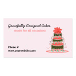 Gracefully Designed Wedding Cake Business Card Templates