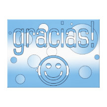 Gracias! Argentina Flag Colours Pop Art Stretched Canvas Prints