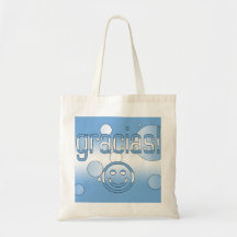 Gracias! Argentina Flag Colours Pop Art Canvas Bag