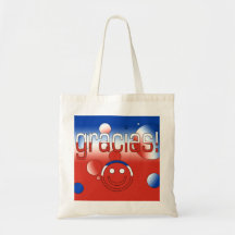 Gracias! Chile Flag Colours Pop Art Bag