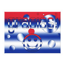 Gracias! Cuba Flag Colours Pop Art Stretched Canvas Prints