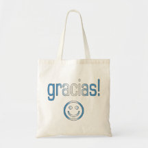 Gracias! Guatemala Flag Colours Canvas Bags