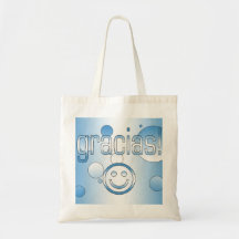 Gracias! Guatemala Flag Colours Pop Art Canvas Bag
